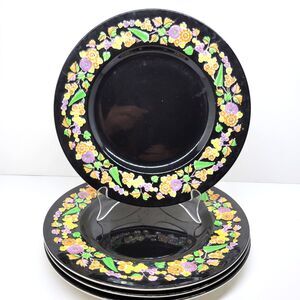 George Jones And Sons England "AUTUMN TINTS" 4 Vintage 10 1/4" Dinner Plates GC